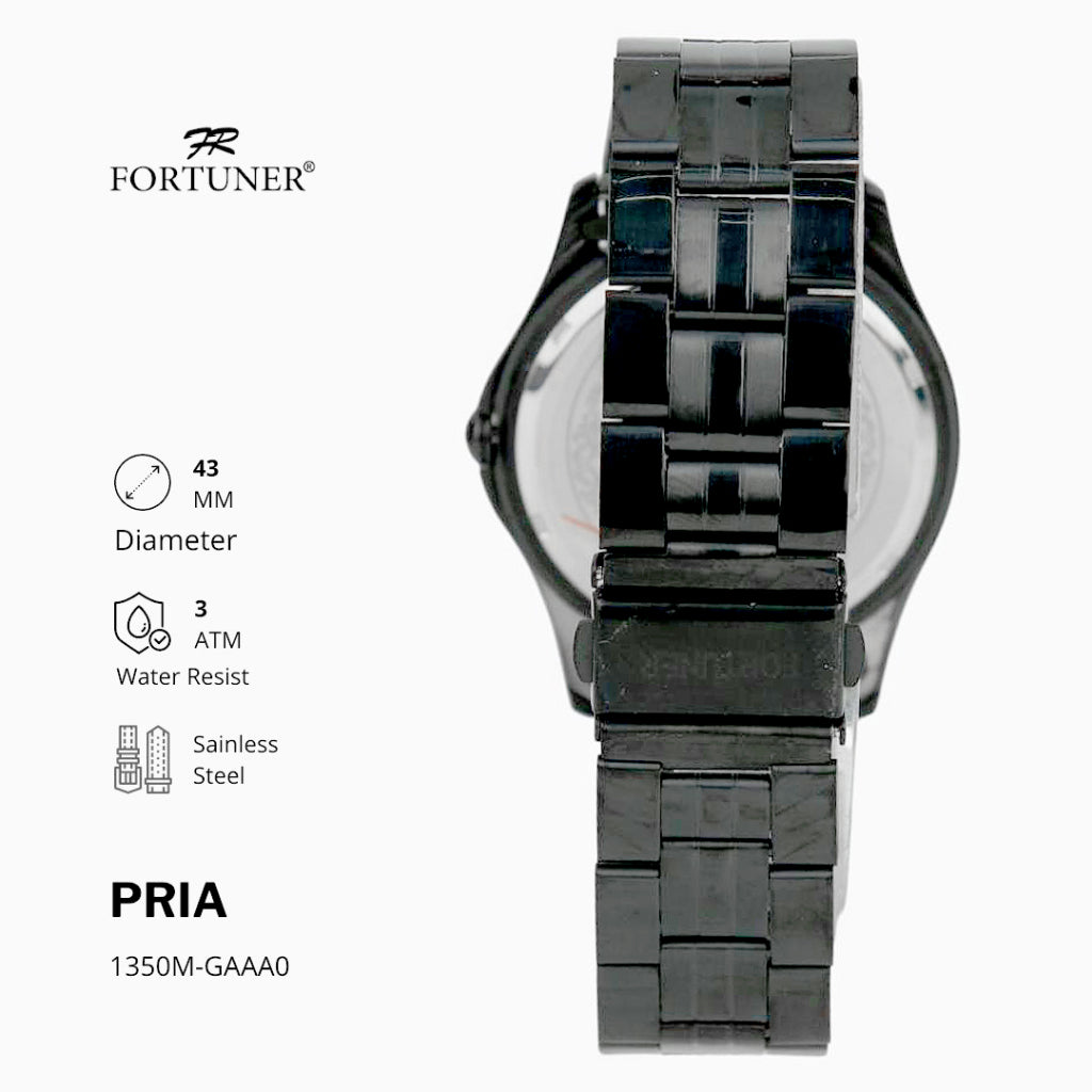 Fortuner Jam Tangan Pria Analog Water Resist Superior All Stainless Tzadik