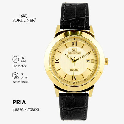 Fortuner Jam Tangan Analog Pria Klassik Romawi Kulit Water Resistant Ayres