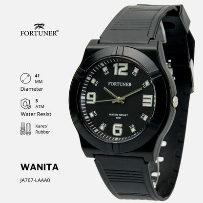 Fortuner Jam Tangan Sports Analog Wanita Water Resistant Rubber Zohara