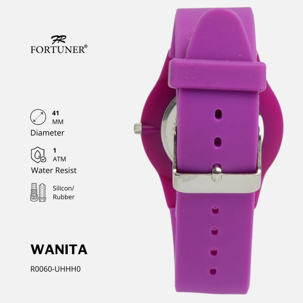 Fortuner Jam Tangan Unisex Pria Wanita Analog Tahan Air Silicon Quetzal