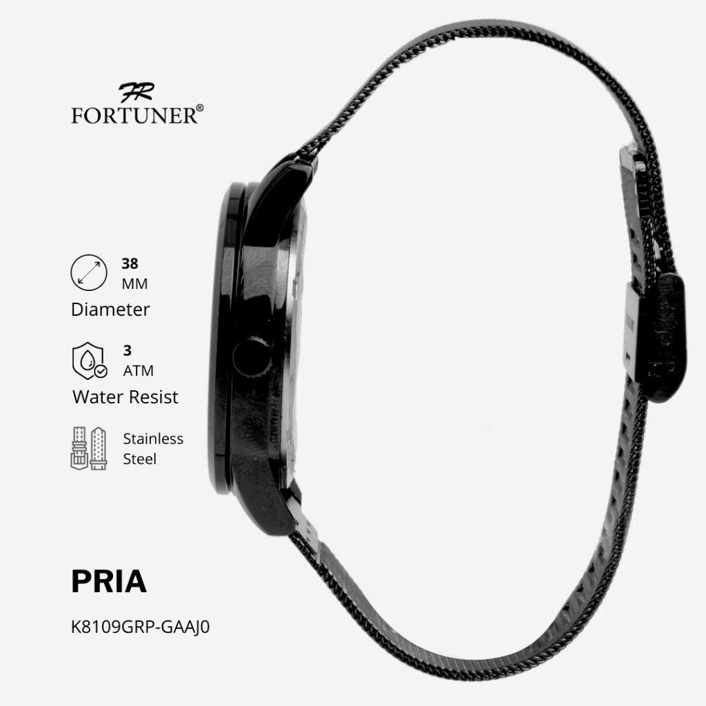 Fortuner Jam Tangan Analog Pria Water Resistant Rantai Dilbert