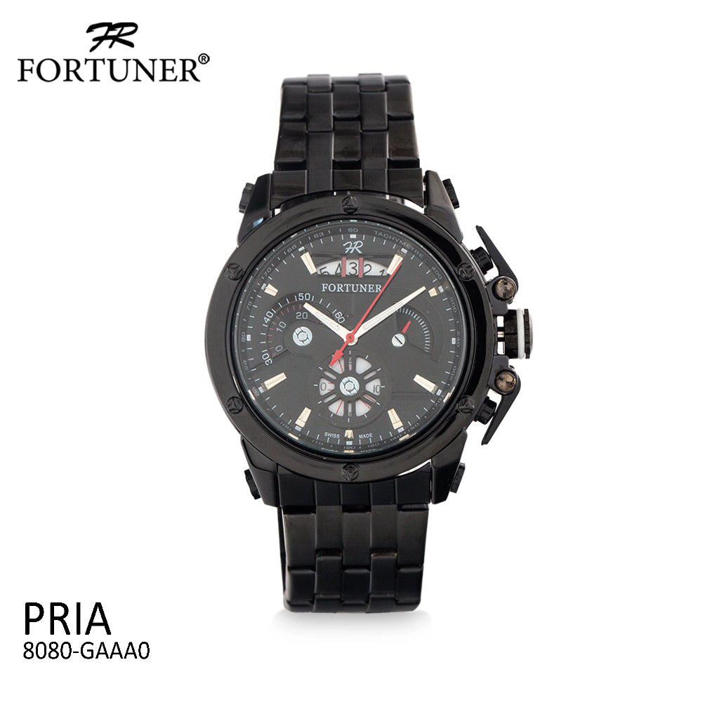 Fortuner Jam Tangan Analog Pria Chrono Water Resistant Aquarius