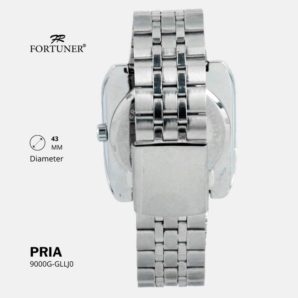 Fortuner Jam Tangan Analog Pria Day-Date Water Resistant Rantai Bonus Dompet dan Box Exclusive Fritz