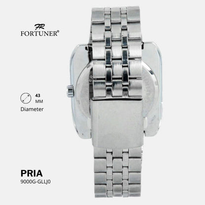 Fortuner Jam Tangan Analog Pria Day-Date Water Resistant Rantai Bonus Dompet dan Box Exclusive Fritz