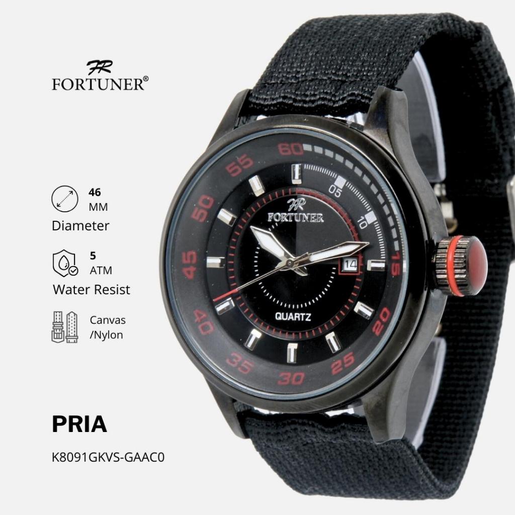 Fortuner Jam Tangan Analog Pria Water Resistant Rubber Tocoma