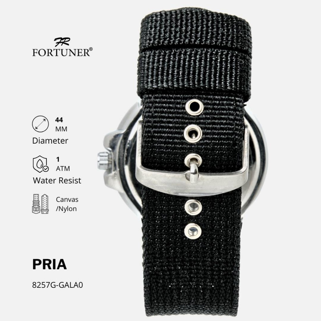 Fortuner Jam Tangan Pria Fashion Bisnis Canvas Tahan Air Rique