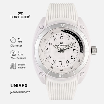 Fortuner Jam Tangan Unisex Pria-Wanita Analog Angka Arab Sport Casual Tahan Air Karet Diya