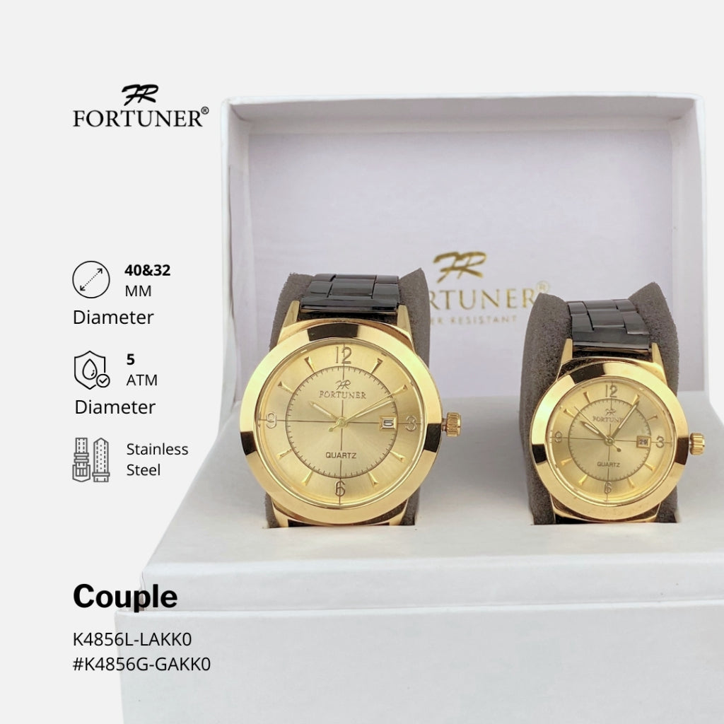 Fortuner Jam Tangan Couple Analog Water Resistant McKenna