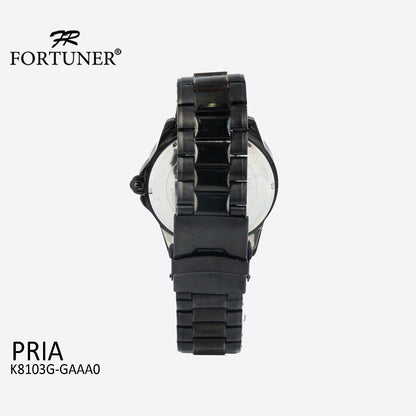 Fortuner Jam Tangan Pria Formal Analog Day-Date Water Resistant Rantai Bonus Dompet dan Box Exclusive Efraim