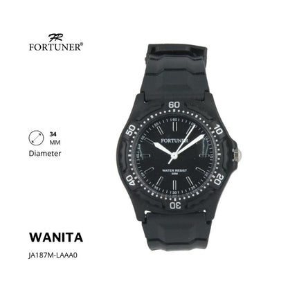 Fortuner Jam Tangan Analog Wanita Water Resistant Rubber Zowie