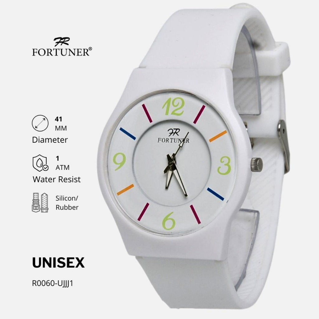 Fortuner Jam Tangan Unisex Pria Wanita Analog Tahan Air Silicon Quetzal