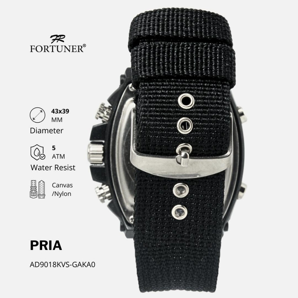 Fortuner Jam Tangan Pria Sport Analog-Digital Karet Tahan Air Ryze