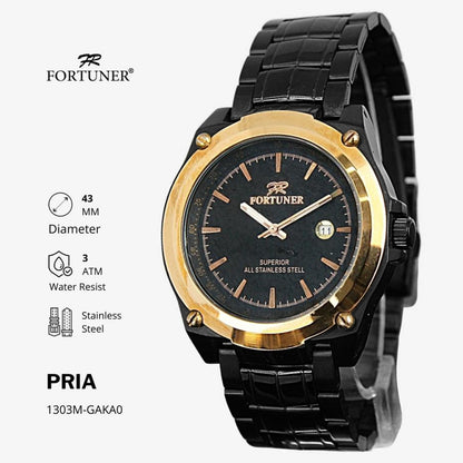 Fortuner Jam Tangan Pria Analog Water Resist Superior All Stainless Tymon