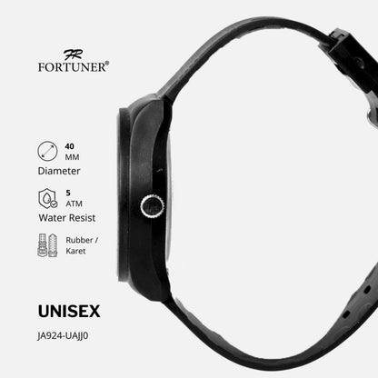 Fortuner Jam Tangan Unisex Pria-Wanita Analog Tahan Air Karet Water Resistant Watch Rubber Jaycee