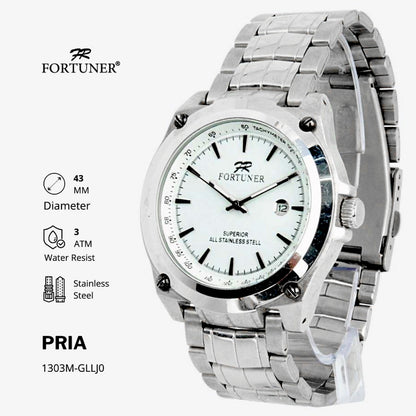 Fortuner Jam Tangan Pria Analog Water Resist Superior All Stainless Tymon