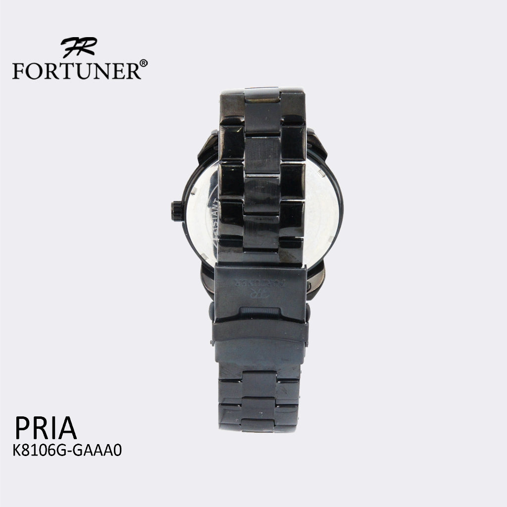 Fortuner Jam Tangan Pria Analog Day-Date Water Resistant Rantai Bonus Dompet dan Box Exclusive Arney