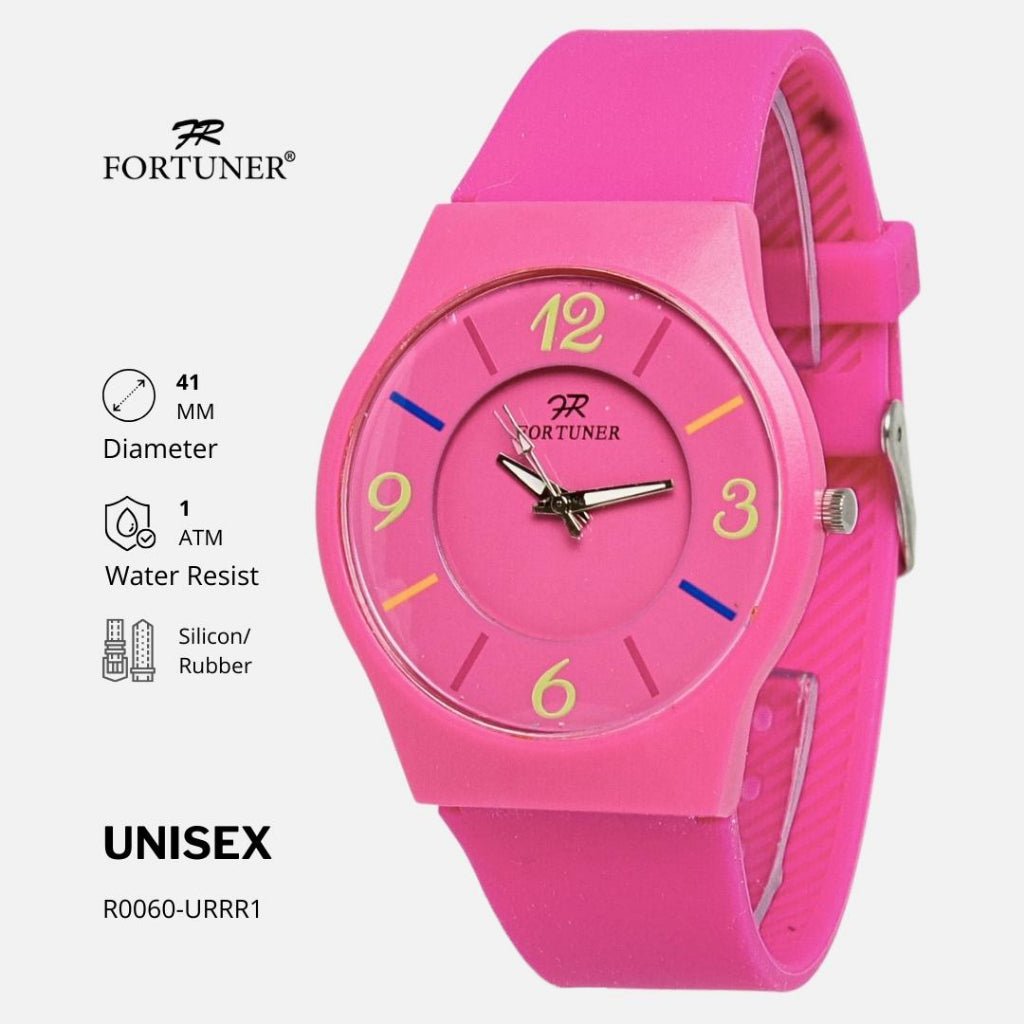 Fortuner Jam Tangan Unisex Pria Wanita Analog Tahan Air Silicon Quetzal