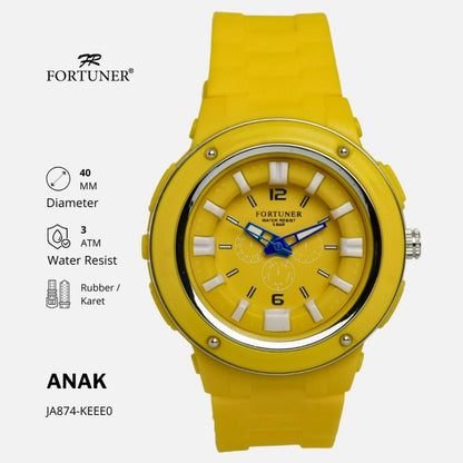 Fortuner Jam Tangan Anak Analog Water Resist Karet Finnegan