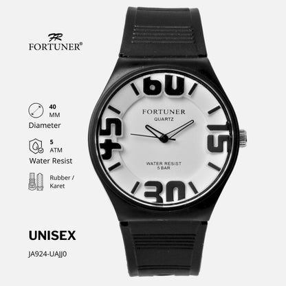 Fortuner Jam Tangan Unisex Pria-Wanita Analog Tahan Air Karet Water Resistant Watch Rubber Jaycee