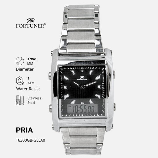 Fortuner Jam Tangan Pria Analog-Digital Rantai Original Aynsley