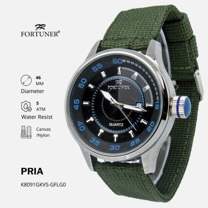 Fortuner Jam Tangan Analog Pria Water Resistant Rubber Tocoma