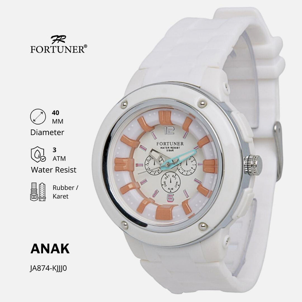 Fortuner Jam Tangan Anak Analog Water Resist Karet Finnegan