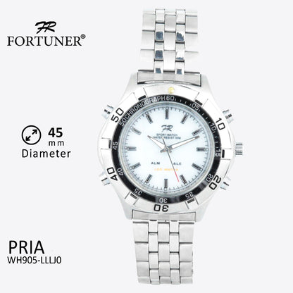 Fortuner Jam Tangan Analog LED Pria Water Resistant Frederick