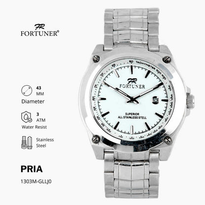 Fortuner Jam Tangan Pria Analog Water Resist Superior All Stainless Tymon