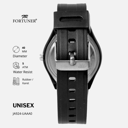Fortuner Jam Tangan Unisex Pria-Wanita Analog Tahan Air Karet Water Resistant Watch Rubber Jaycee