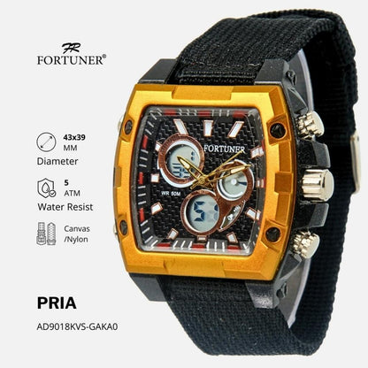 Fortuner Jam Tangan Pria Sport Analog-Digital Karet Tahan Air Ryze