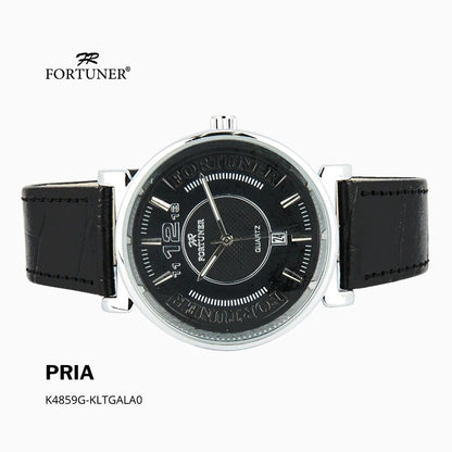 Fortuner Jam Tangan Analog Pria Kulit Water Resistant Aaron