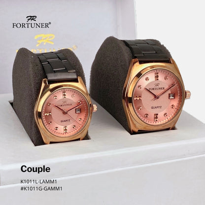 Fortuner Jam Tangan Couple Analog Fashion Classic Tahan Air Cloudy