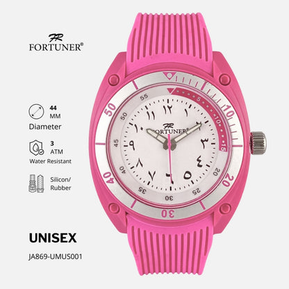 Fortuner Jam Tangan Unisex Pria-Wanita Analog Angka Arab Sport Casual Tahan Air Karet Diya