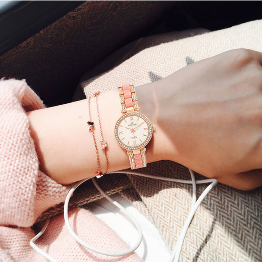 Fortuner Jam Tangan Analog Wanita Rosegold Water Resistant Alondra