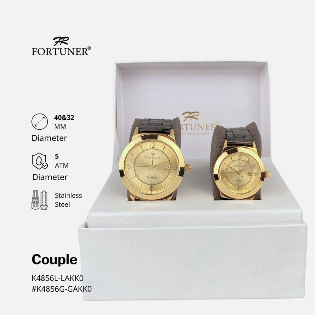 Fortuner Jam Tangan Couple Analog Water Resistant McKenna