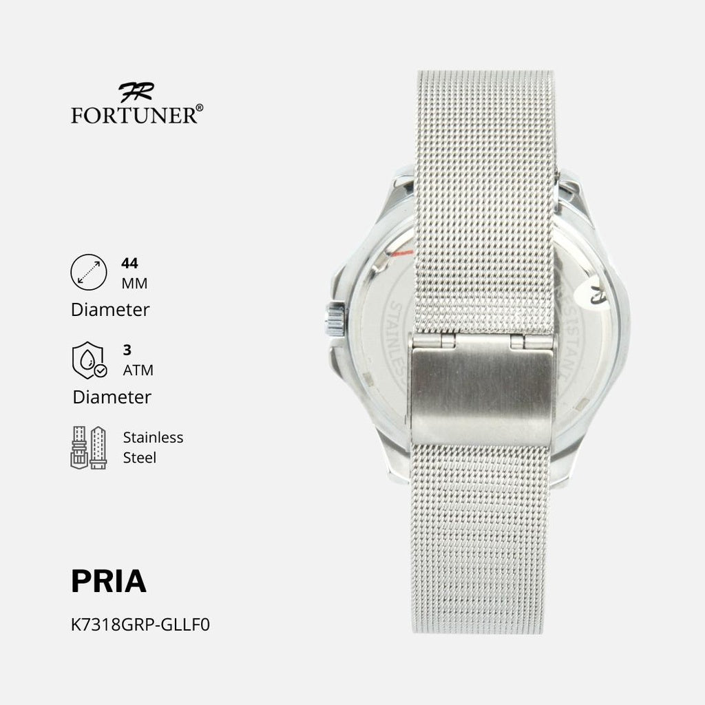 Fortuner Jam Tangan Pria Analog Strap Stainless Milanese Sedgwick