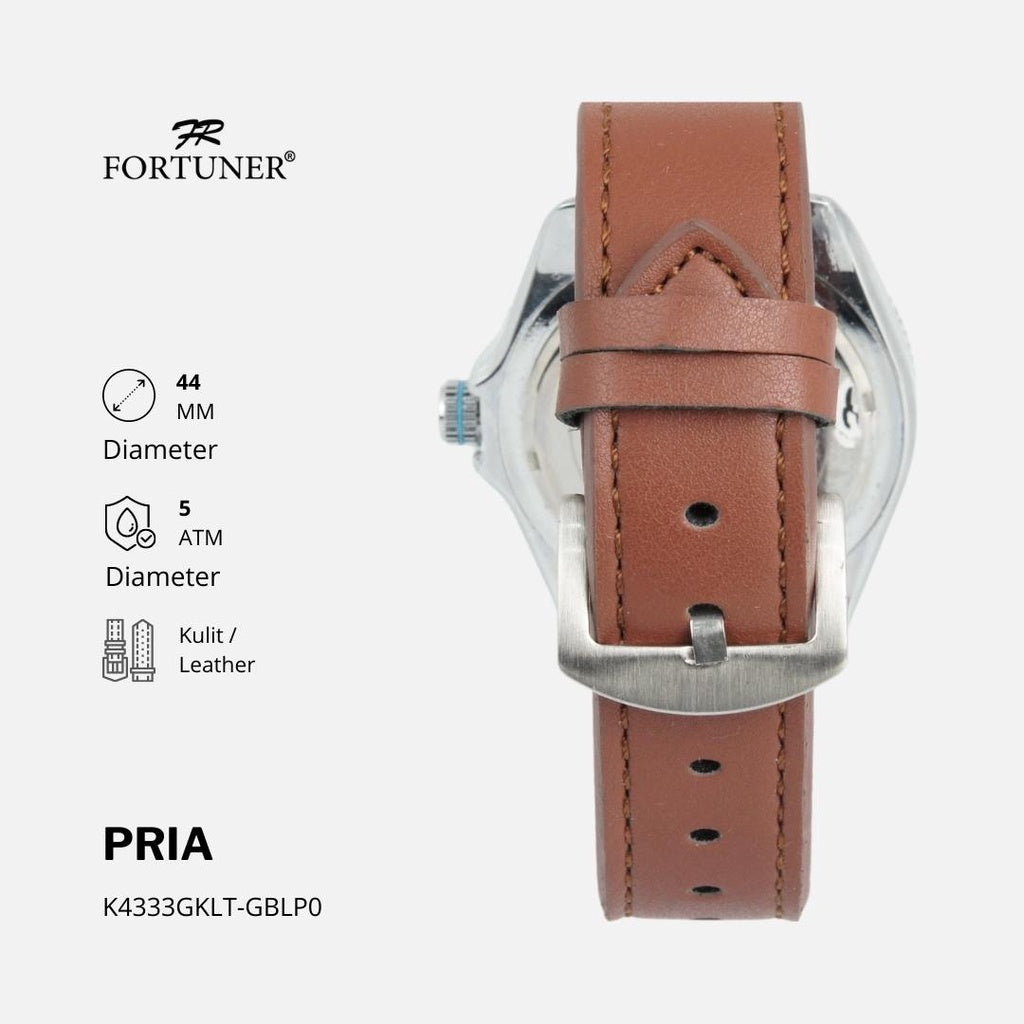 Fortuner Jam Tangan Rantai Pria Korea Original Kulit Ephrim