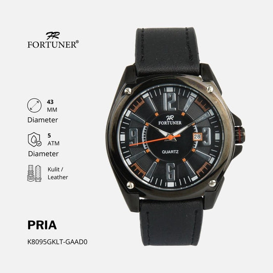 Fortuner Jam Tangan Pria Analog Water Resistant Kulit Bohumil