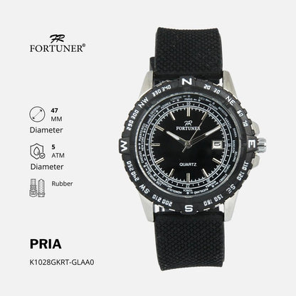 Fortuner Jam Tangan Analog Pria Water Resistant Rubber Tamerlane