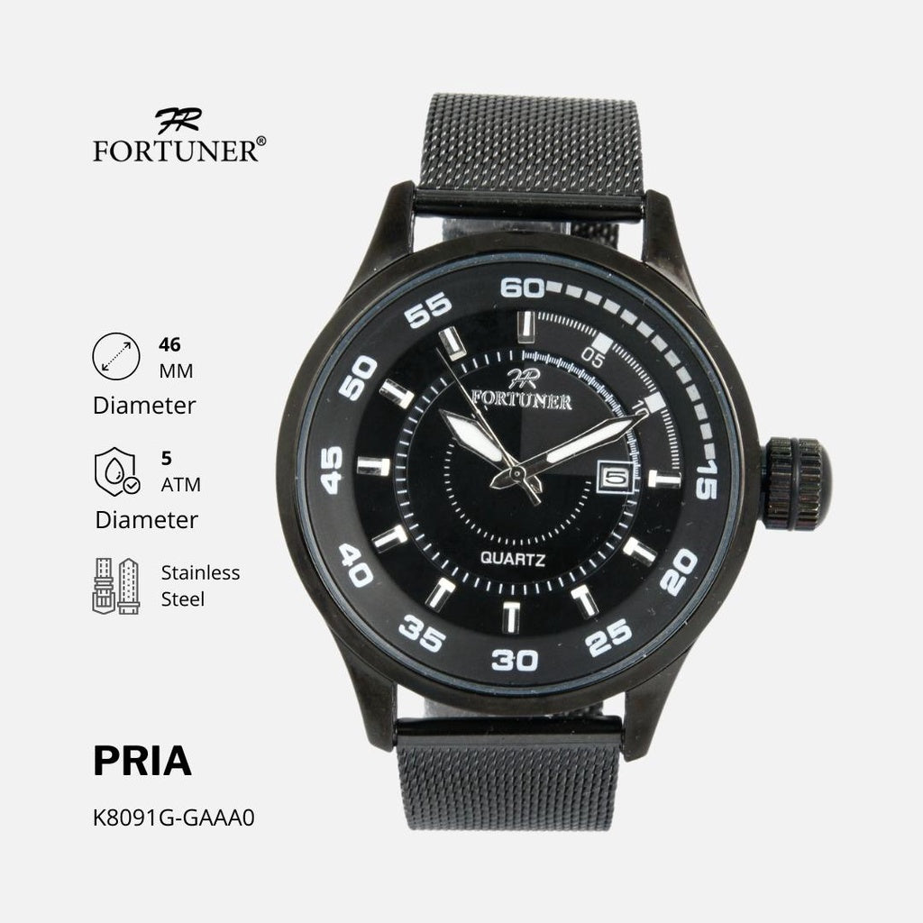 Fortuner Jam Tangan Pria Analog Sport Water Resistant Milanese Andric