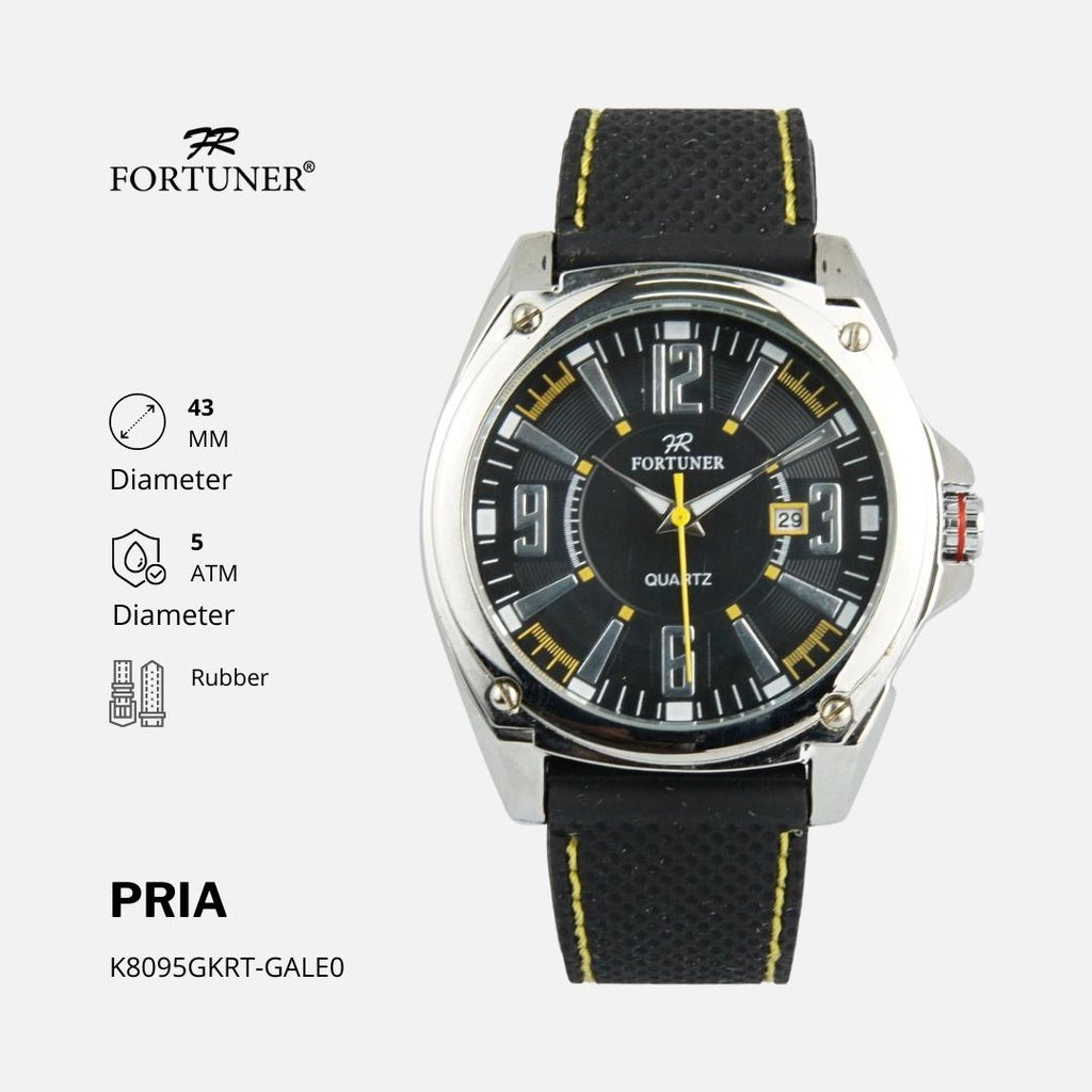 Fortuner Jam Tangan Pria Analog Water Resistant Rubber Branko