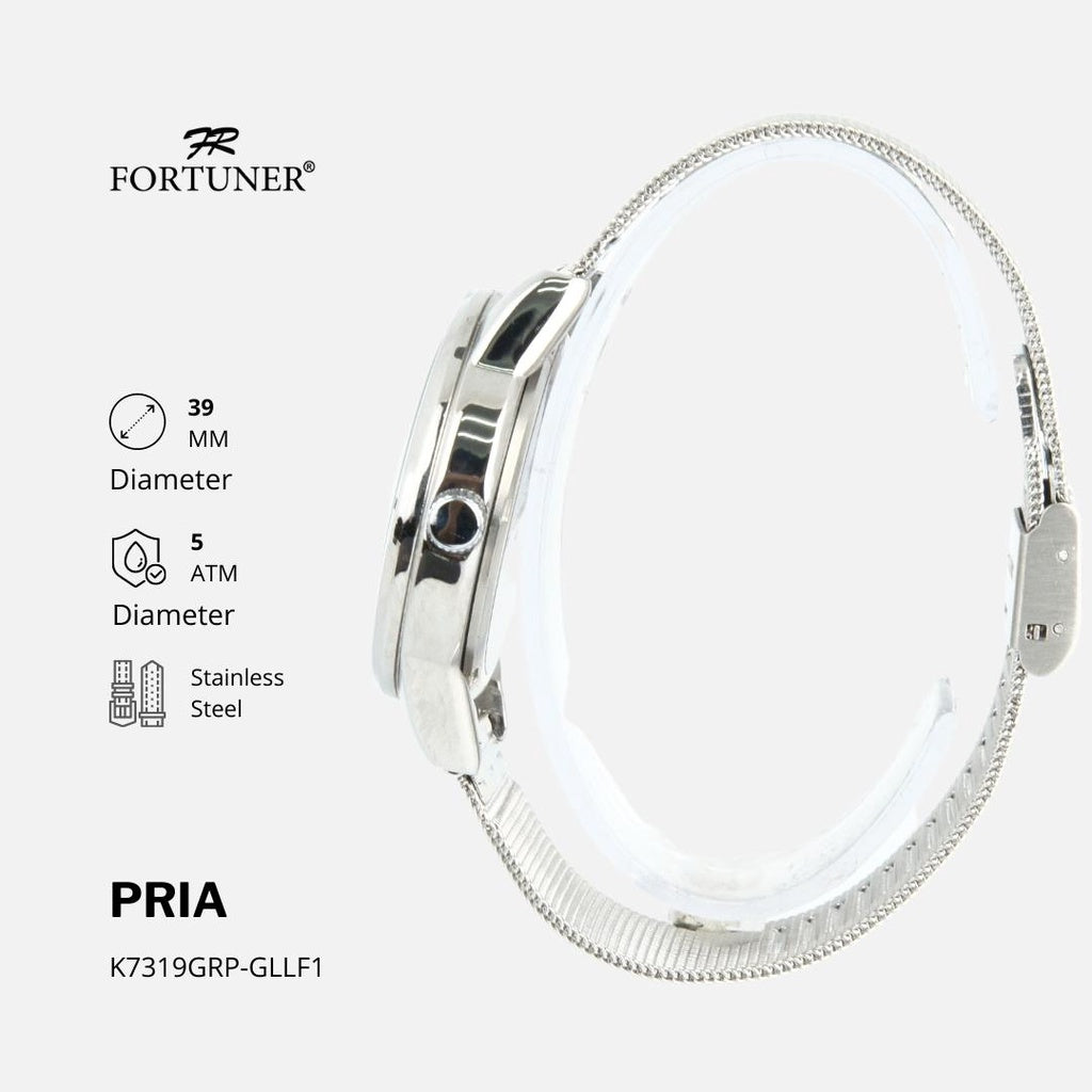 Fortuner Jam Tangan Rantai Pria Korea Original Milanese Antshel