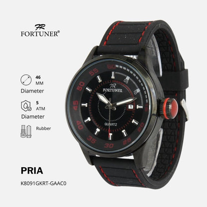 Fortuner Jam Tangan Pria Analog Sport Water Resistant Rubber Bialas