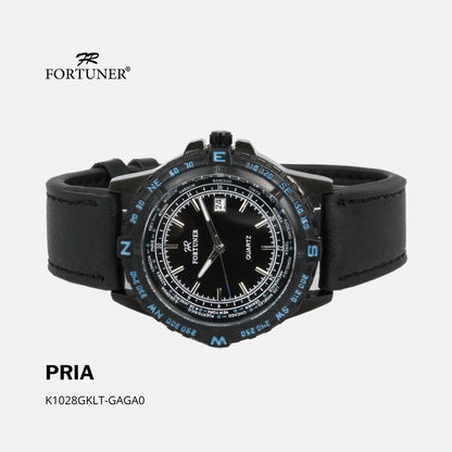 Fortuner Jam Tangan Analog Pria Water Resistant Kulit Xerxes