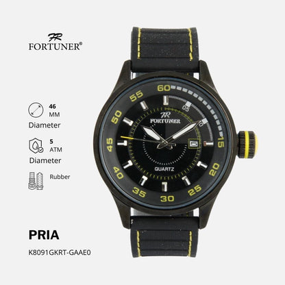 Fortuner Jam Tangan Pria Analog Sport Water Resistant Rubber Bialas