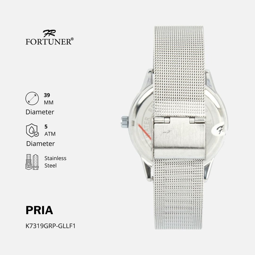 Fortuner Jam Tangan Rantai Pria Korea Original Milanese Antshel