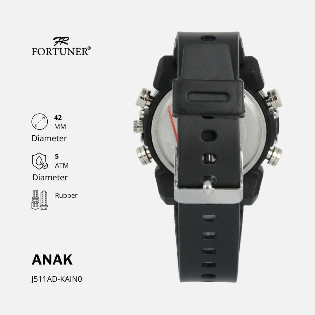 Fortuner Jam Tangan Anak Anti Air Analog-Digital Sport Rubber Yorath