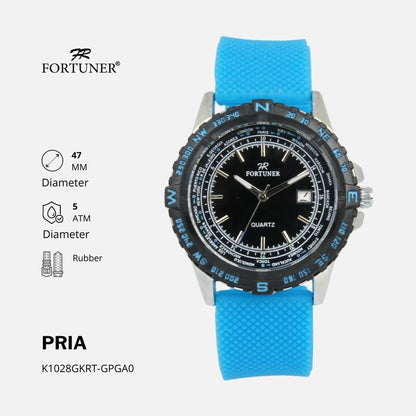 Fortuner Jam Tangan Analog Pria Water Resistant Rubber Tamerlane