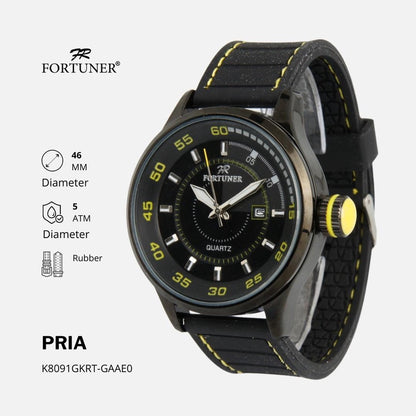 Fortuner Jam Tangan Pria Analog Sport Water Resistant Rubber Bialas