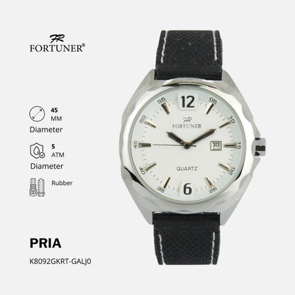 Fortuner Jam Tangan Analog Strap Karet Pria Original Vitor